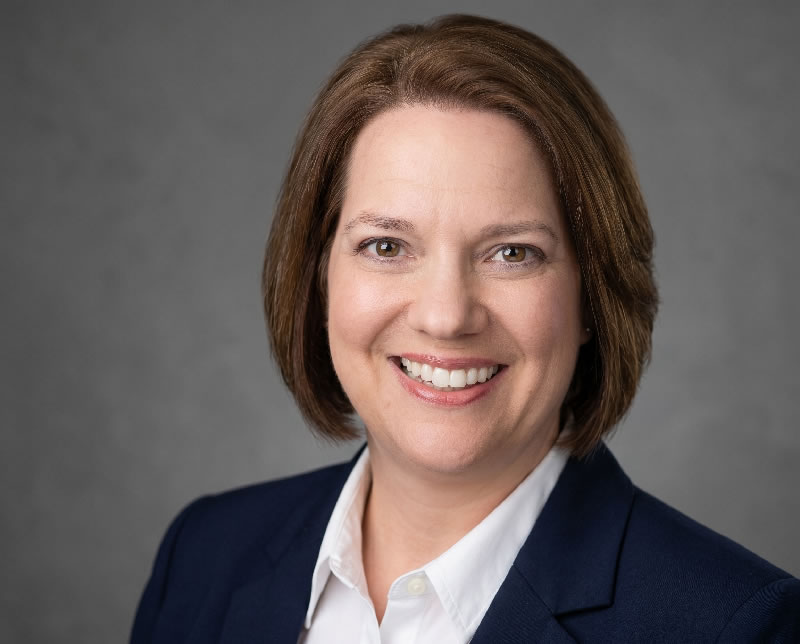 Dawn Grabowski in a blue blazer